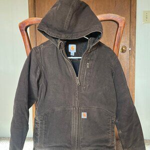 Carhartt Full Swing Jacket Women's XS Brown Cotton Stretch Full Zip
